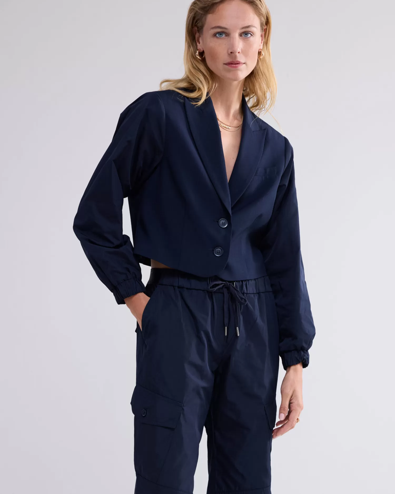 DAMES Summum Korte Blazer Met Taft Mouwen