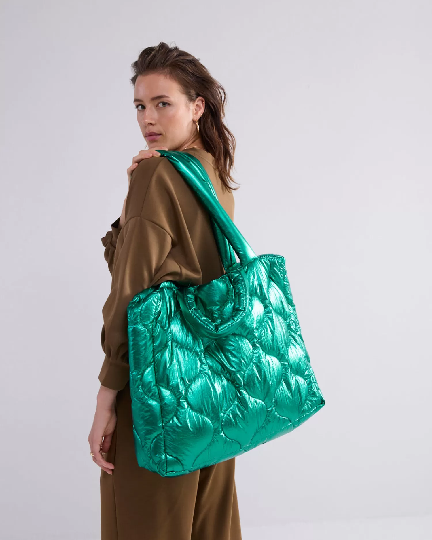 DAMES Summum Metallic Puff Bag